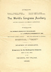 Programme for the Kindergarten Congress, 1893 by The World's Congress Auxilary