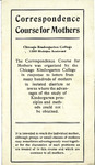 Correspondence Course for Mothers by Chicago Kindergarten College
