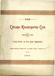 Chicago Kindergarten Club Program, 1889