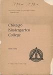 Course Catalog, Chicago Kindergarten College, 1892-93 by Chicago Kindergarten College