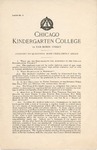 Answers to Questions Most Frequently Asked about the Chicago Kindergarten College by Chicago Kindergarten College