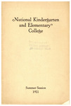 National Kindergarten and Elementary College Catalog, Summer 1921